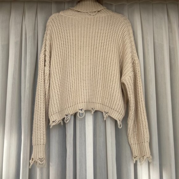 Creme Turtleneck Sweater - Picture 3 of 4